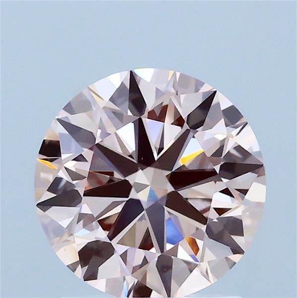 1.50 Carat Round Lab Grown Diamond, Ideal Cut, Fancy Intense Pink Color, VS1 Clarity