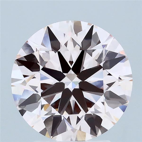 3.00 Carat Round Lab Grown Diamond, Ideal Cut, Fancy Light Pink Color, VVS2 Clarity
