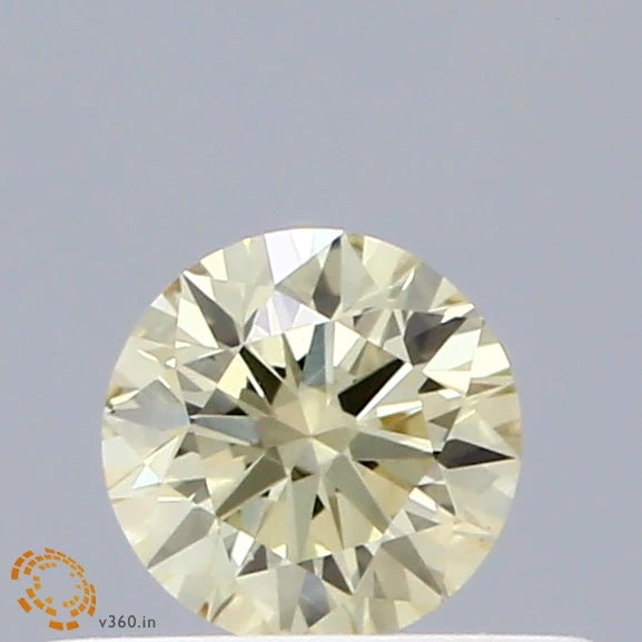 0.34 Carat Round Lab Grown Diamond, Excellent Cut, Y-Z Color, VS2 Clarity
