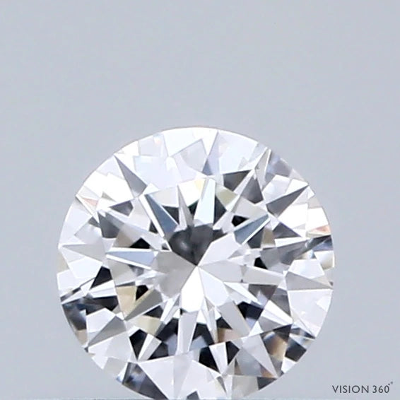 0.36 Carat Round Lab Grown Diamond, Very Good Cut, D Color, VVS2 Clarity
