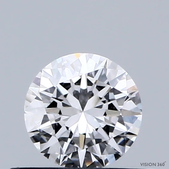 0.36 Carat Round Lab Grown Diamond, Very Good Cut, D Color, VVS2 Clarity