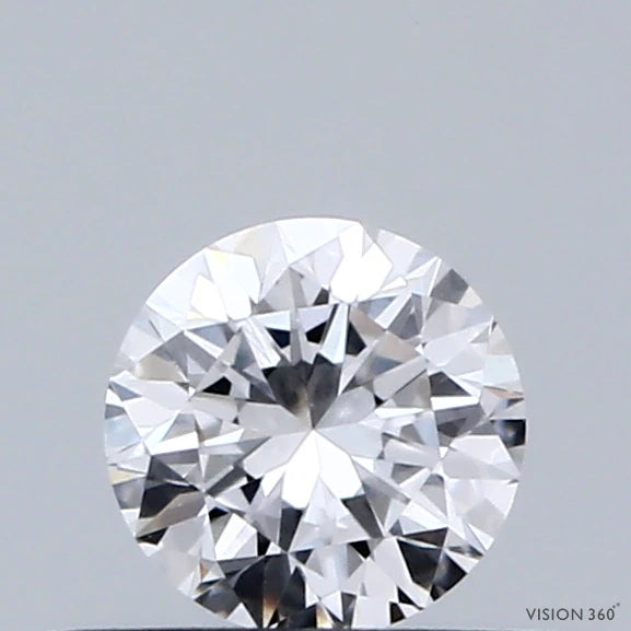 0.36 Carat Round Lab Grown Diamond, Very Good Cut, D Color, VVS2 Clarity