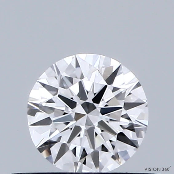 0.37 Carat Round Lab Grown Diamond, Ideal Cut, D Color, VVS2 Clarity
