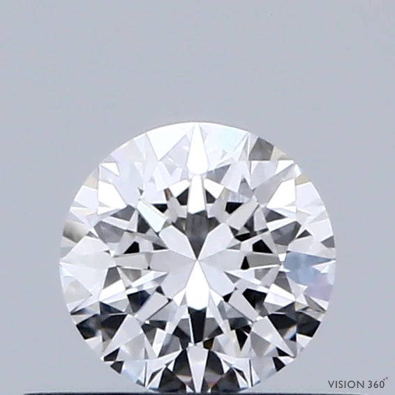 0.38 Carat Round Lab Grown Diamond, Excellent Cut, D Color, VVS1 Clarity