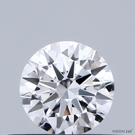 0.38 Carat Round Lab Grown Diamond, Excellent Cut, D Color, VVS2 Clarity