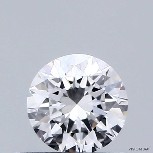 0.38 Carat Round Lab Grown Diamond, Very Good Cut, D Color, VVS1 Clarity