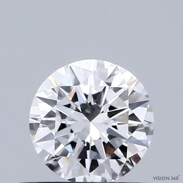0.38 Carat Round Lab Grown Diamond, Very Good Cut, D Color, VVS2 Clarity