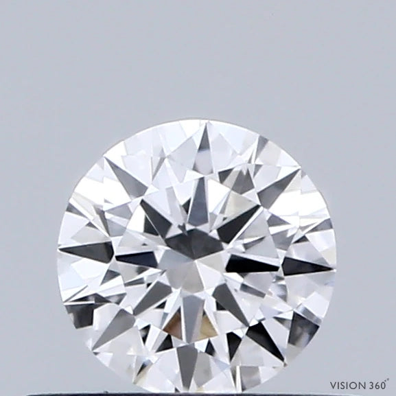 0.39 Carat Round Lab Grown Diamond, Ideal Cut, D Color, VVS2 Clarity