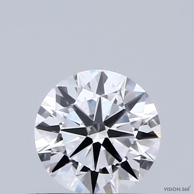 0.39 Carat Round Lab Grown Diamond, Very Good Cut, D Color, VVS1 Clarity