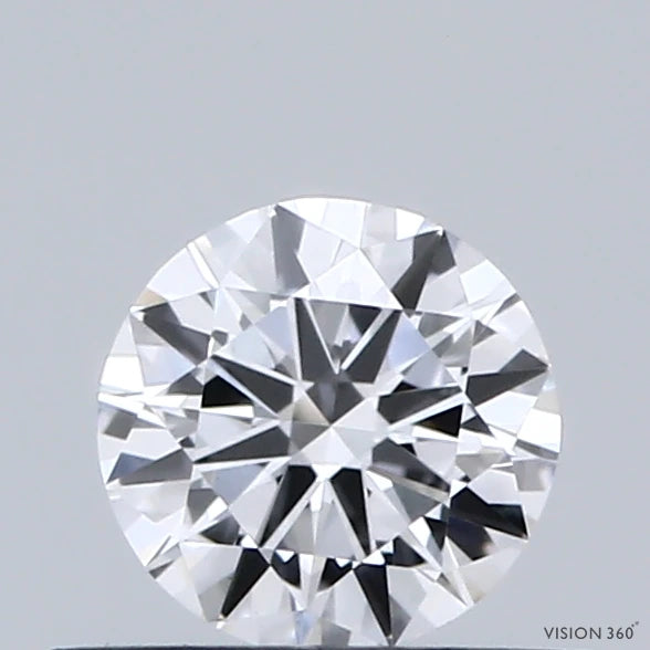 0.41 Carat Round Lab Grown Diamond, Excellent Cut, D Color, VVS2 Clarity