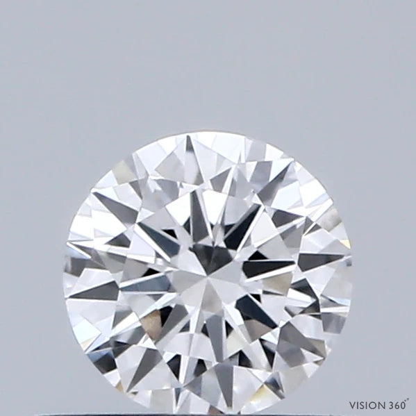 0.42 Carat Round Lab Grown Diamond, Excellent Cut, D Color, VVS2 Clarity