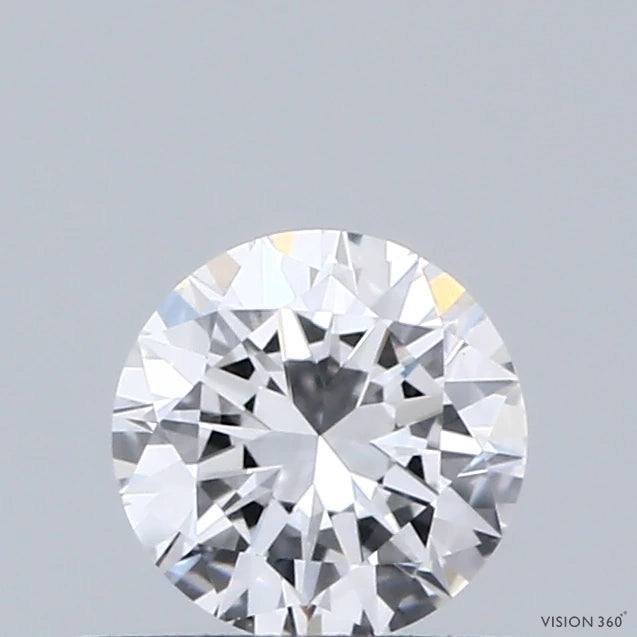 0.43 Carat Round Lab Grown Diamond, Very Good Cut, D Color, VVS2 Clarity