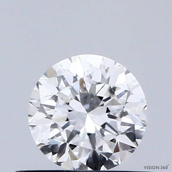 0.44 Carat Round Lab Grown Diamond, Very Good Cut, D Color, VVS2 Clarity