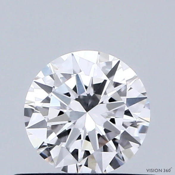 0.44 Carat Round Lab Grown Diamond, Very Good Cut, D Color, VVS2 Clarity
