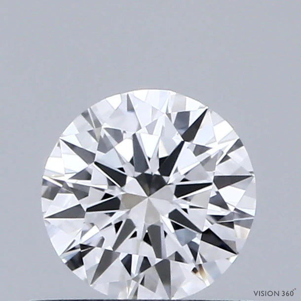 0.47 Carat Round Lab Grown Diamond, Excellent Cut, D Color, VVS2 Clarity