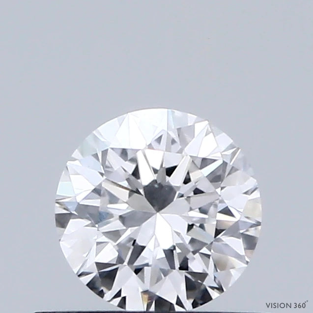 0.47 Carat Round Lab Grown Diamond, Very Good Cut, D Color, VVS2 Clarity