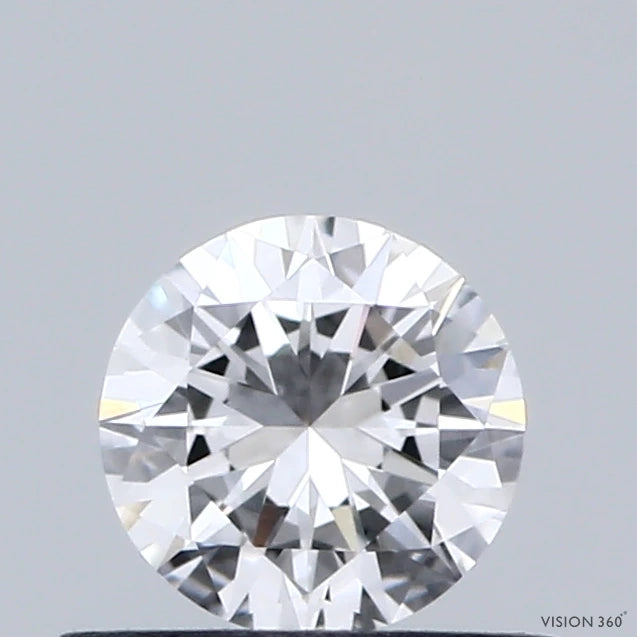 0.47 Carat Round Lab Grown Diamond, Very Good Cut, D Color, VVS2 Clarity