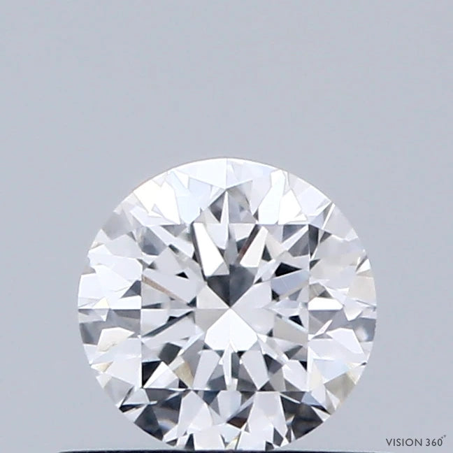 0.49 Carat Round Lab Grown Diamond, Excellent Cut, D Color, VVS1 Clarity