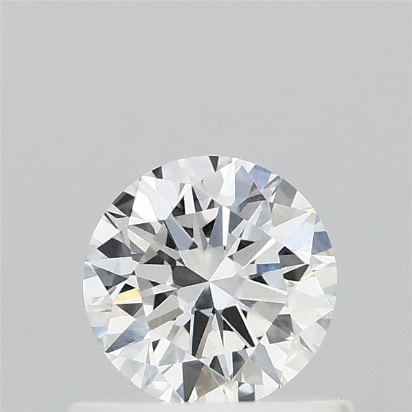 0.57 Carat Round Lab Grown Diamond, Excellent Cut, E Color, VS1 Clarity