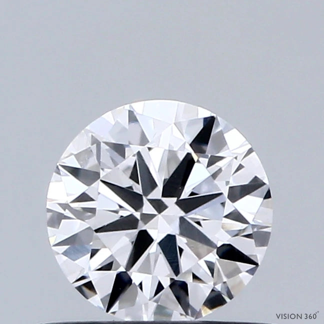 0.57 Carat Round Lab Grown Diamond, Ideal Cut, E Color, VVS2 Clarity