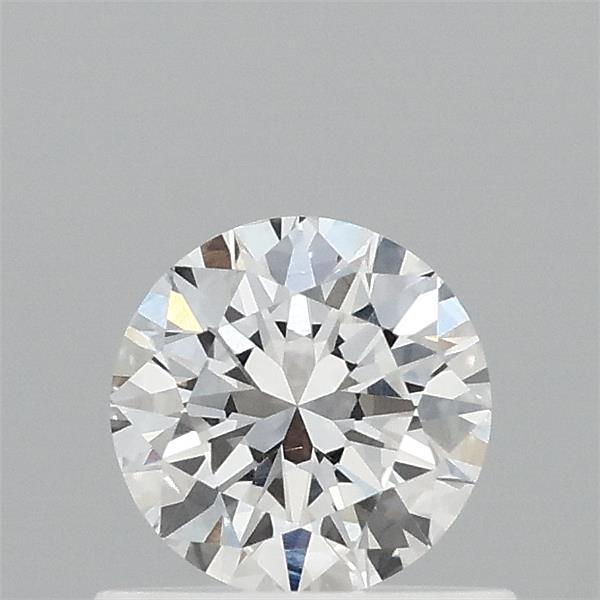 0.58 Carat Round Lab Grown Diamond, Very Good Cut, E Color, VVS2 Clarity