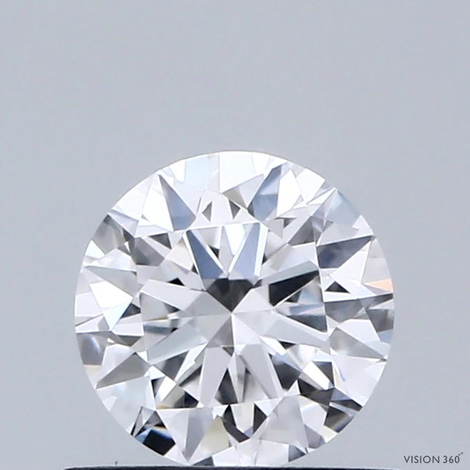 0.63 Carat Round Lab Grown Diamond, Excellent Cut, D Color, VVS2 Clarity