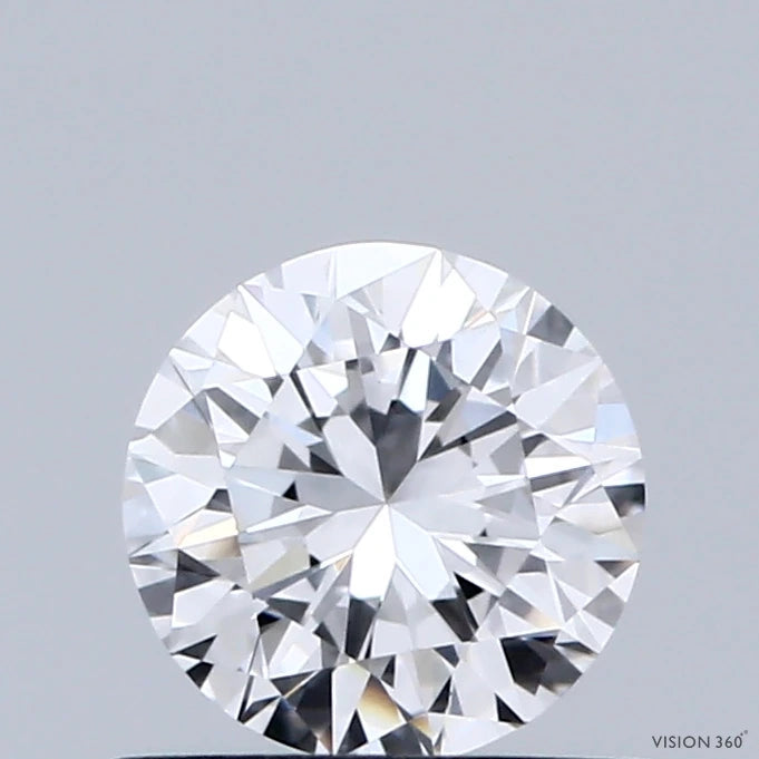 0.65 Carat Round Lab Grown Diamond, Very Good Cut, D Color, VVS2 Clarity