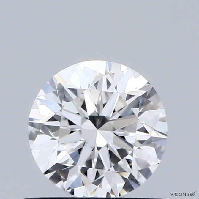 0.68 Carat Round Lab Grown Diamond, Very Good Cut, D Color, VVS1 Clarity