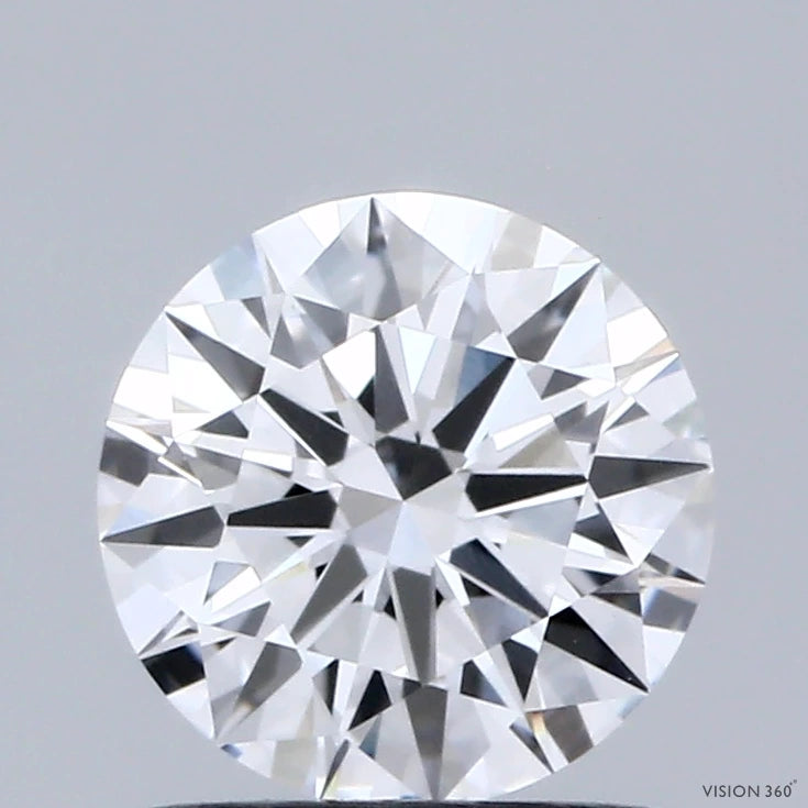 1.06 Carat Round Lab Grown Diamond, Ideal Cut, D Color, VS1 Clarity