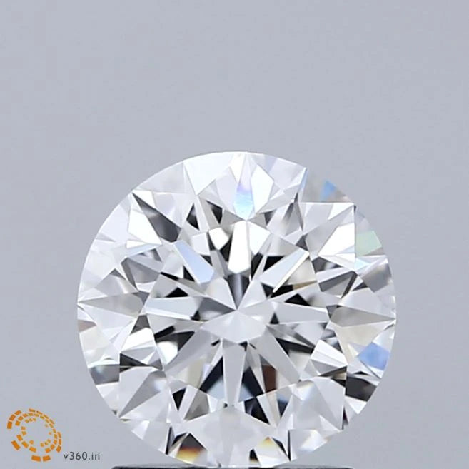 1.51 Carat Round Lab Grown Diamond, Ideal Cut, E Color, VVS1 Clarity