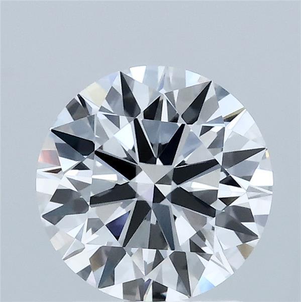 1.55 Carat Round Lab Grown Diamond, Ideal Cut, D Color, VVS2 Clarity