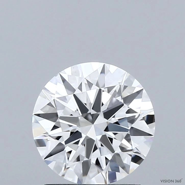 1.55 Carat Round Lab Grown Diamond, Ideal Cut, E Color, VS1 Clarity