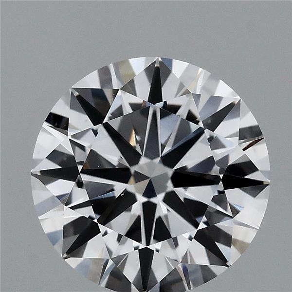 1.84 Carat Round Lab Grown Diamond, Excellent Cut, D Color, VVS2 Clarity