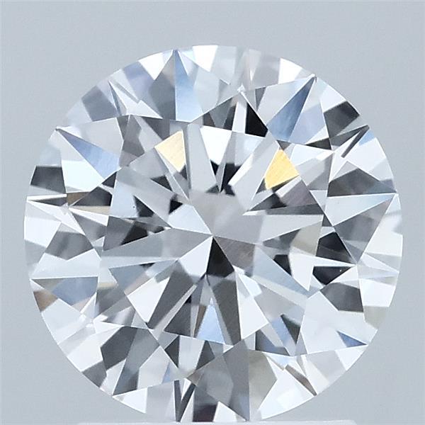 1.84 Carat Round Lab Grown Diamond, Ideal Cut, D Color, VVS2 Clarity