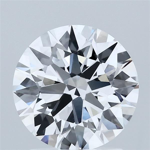 1.85 Carat Round Lab Grown Diamond, Ideal Cut, D Color, VVS2 Clarity