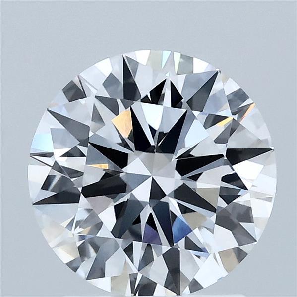 1.85 Carat Round Lab Grown Diamond, Ideal Cut, D Color, VVS2 Clarity