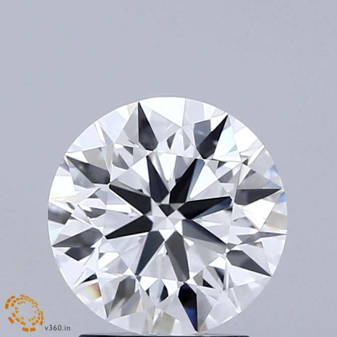 1.85 Carat Round Lab Grown Diamond, Ideal Cut, E Color, VVS2 Clarity