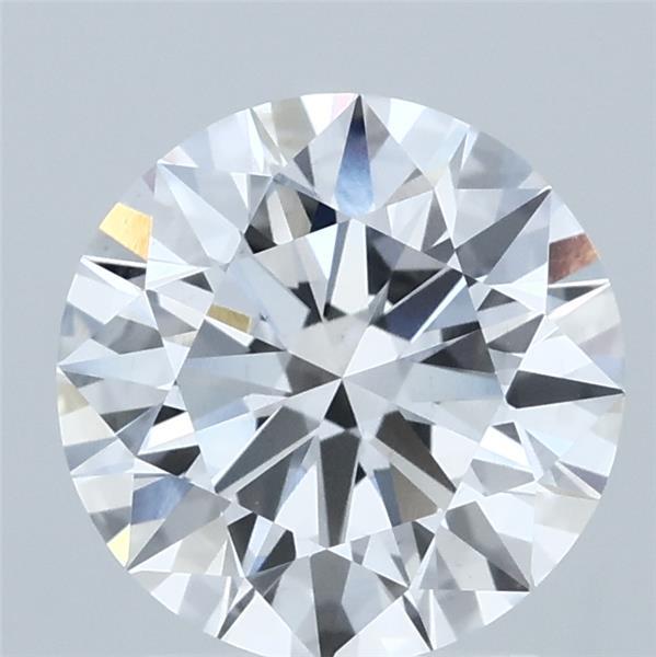 2.08 Carat Round Lab Grown Diamond, Ideal Cut, D Color, VS1 Clarity
