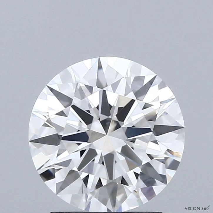 2.09 Carat Round Lab Grown Diamond, Ideal Cut, D Color, VS1 Clarity