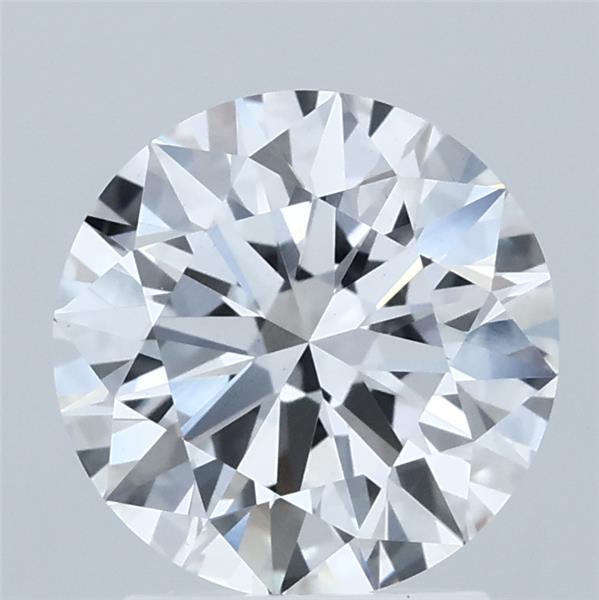 2.09 Carat Round Lab Grown Diamond, Ideal Cut, D Color, VS1 Clarity