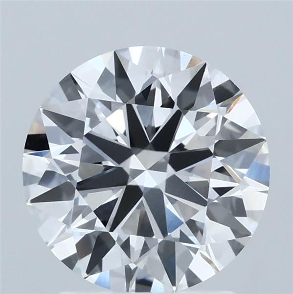 2.10 Carat Round Lab Grown Diamond, Ideal Cut, D Color, VS1 Clarity