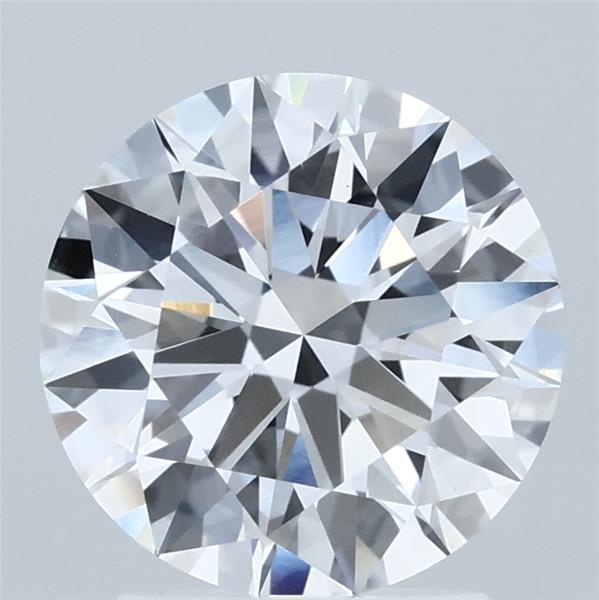 2.10 Carat Round Lab Grown Diamond, Ideal Cut, D Color, VVS2 Clarity