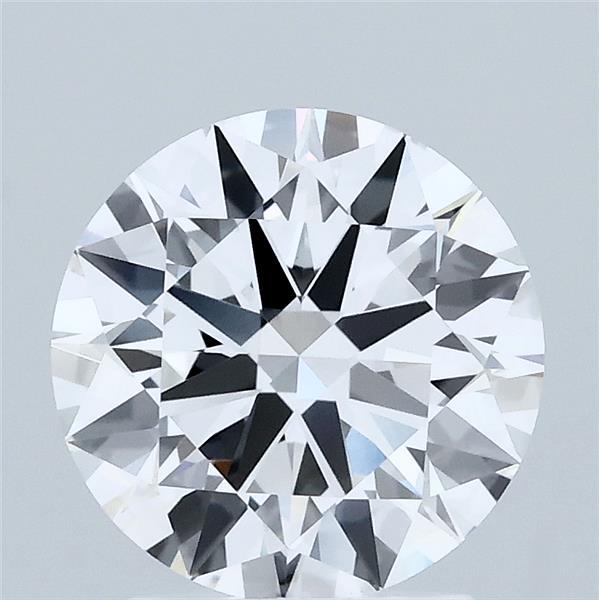 2.20 Carat Round Lab Grown Diamond, Ideal Cut, E Color, VVS2 Clarity
