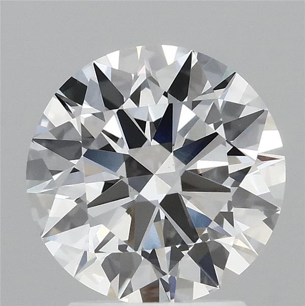 2.34 Carat Round Lab Grown Diamond, Ideal Cut, E Color, VS1 Clarity