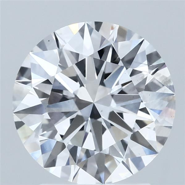 2.35 Carat Round Lab Grown Diamond, Ideal Cut, E Color, VS1 Clarity