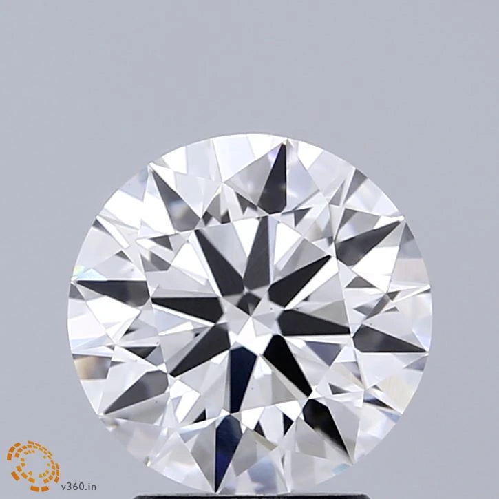 2.40 Carat Round Lab Grown Diamond, Ideal Cut, F Color, VS2 Clarity