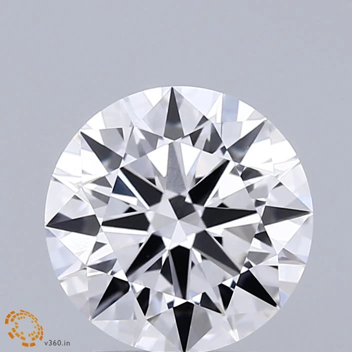2.41 Carat Round Lab Grown Diamond, Ideal Cut, E Color, VVS2 Clarity