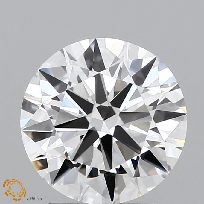 2.45 Carat Round Lab Grown Diamond, Ideal Cut, F Color, VS1 Clarity