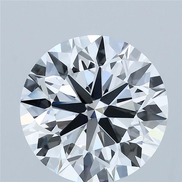 2.50 Carat Round Lab Grown Diamond, Excellent Cut, E Color, VS1 Clarity