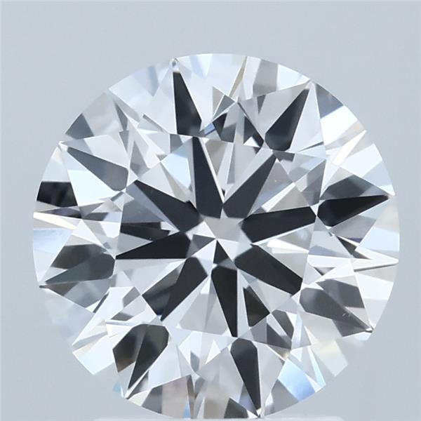 2.50 Carat Round Lab Grown Diamond, Ideal Cut, D Color, VVS2 Clarity